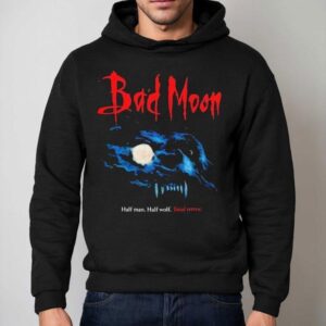 Bad Moon Half Man Half Wolf Total Terror Hoodie