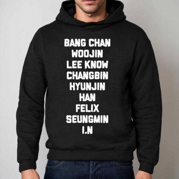 Bang Chan Woojin Lee Know Changbin Hyunjin Han Felix Seungmin I.n Shirt
