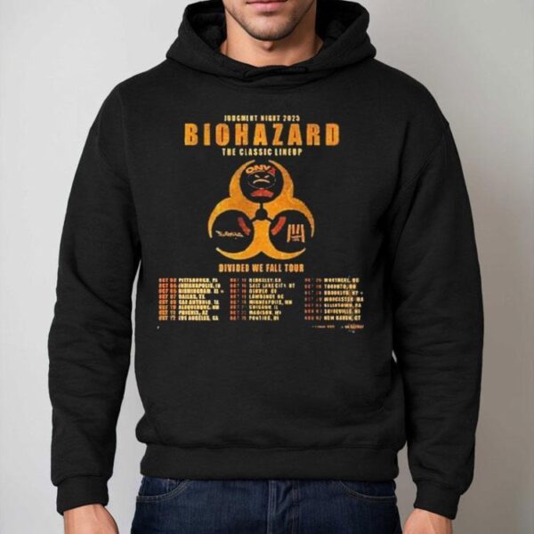 Biohazard X Onyx Divided We Fall Tour 2025 Dates Featuring The Classic Lineup In 30 Us Cities With Radioactive Logo Shirt