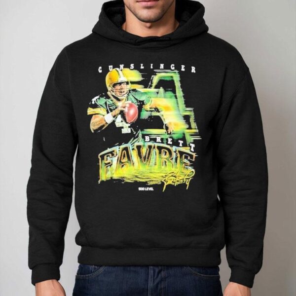 Brett Favre Green Bay Packers Grunge Wht Shirt