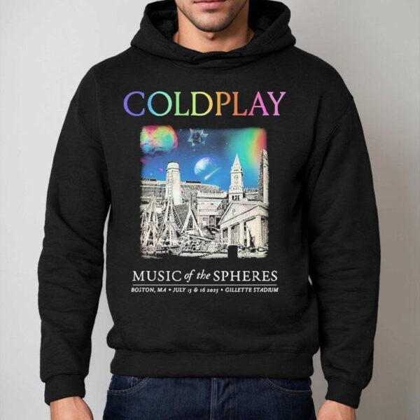 Coldplay Music Of The Spheres 2025 Tour Boston Massachusetts At Gillette Stadium On July 15 And 16 2025 Shirt