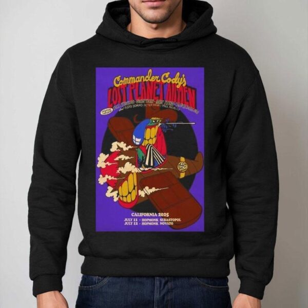 Commander Cody And His Lost Planet Airmen California 2025 Shows Shirt