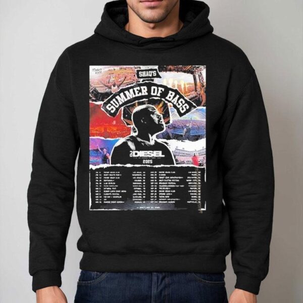 Dj Diesel Summer Of Bass Tour 2025 Dates With Shaquille O’neal Performing Live Worldwide Featuring Collage Festival Shirt