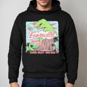 Everwild Music Fest Legend Valley Ohio Fight Or Flight Dinosaur Hoodie