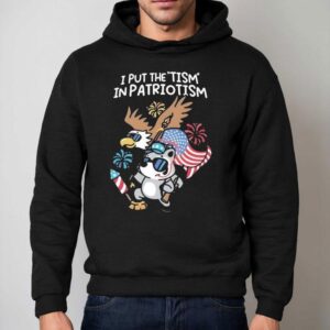 I Put The Tism In Patriotism Athletic Hoodie