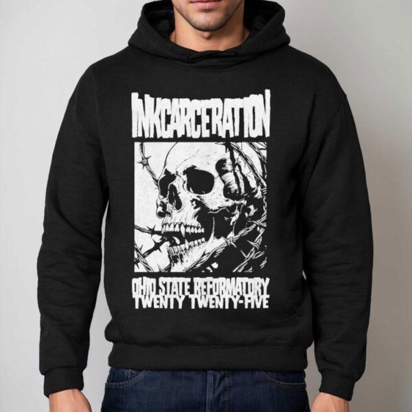 Inkcarceration Festival Barbed Skull Mineral For Mansfield Ohio On July 18th-20th Americas Rock And Metal Tattoo 2025 Shirt