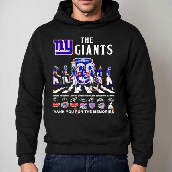 New York Giants Signatures Thank You For The Memories Shirt