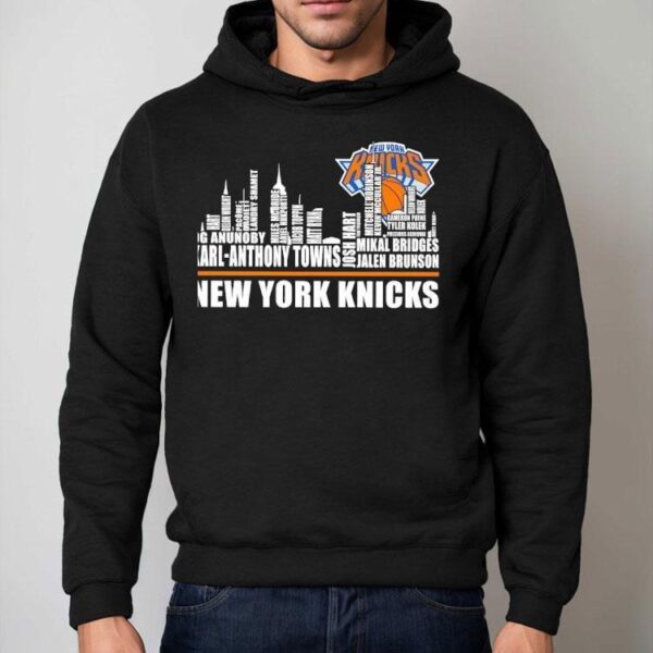 New York Knicks City Skyline All Names Of Legends Shirt