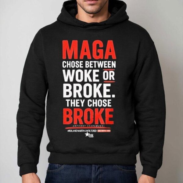 Roland Martin Maga Choose Between Woke Or Broke They Chose Broke Black Star Shirt