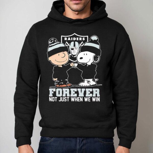 Snoopy And Charlie Brown Las Vegas Raiders Forever Not Just When We Win Shirt