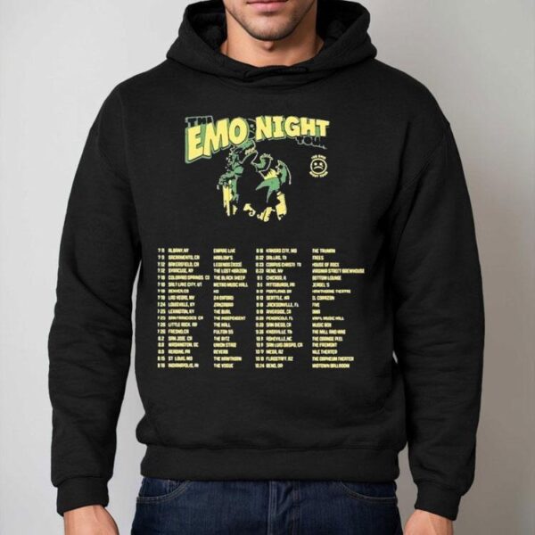 The Emo Night Tour 2025 Dates July Godzilla Shirt