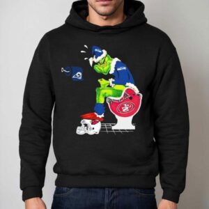 The Grinch Santa Toilet Seattle Seahawks Shit On Other Teams Los Angeles Rams Arizona Cardinals San Francisco Ers Christmas Hoodie