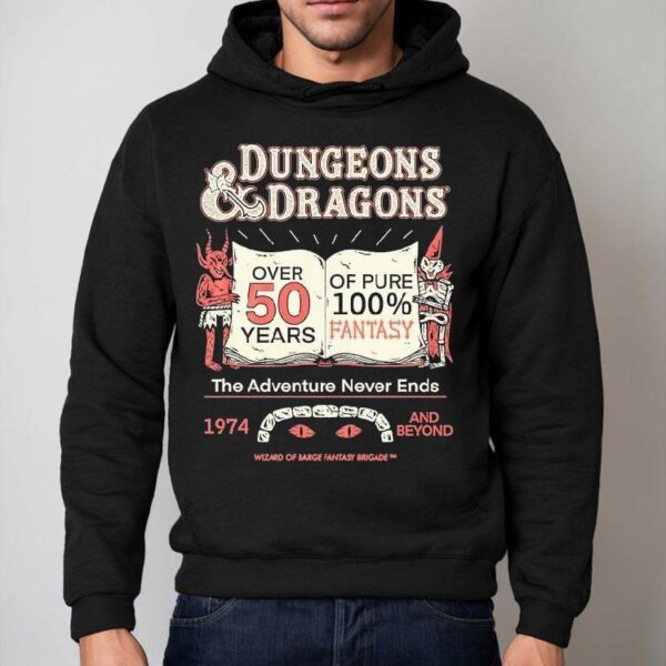 Wizard Of Barge Dungeons And Dragons 50 Years Of Fantasy The Adventure Never Ends 1974 And Beyond Shirt