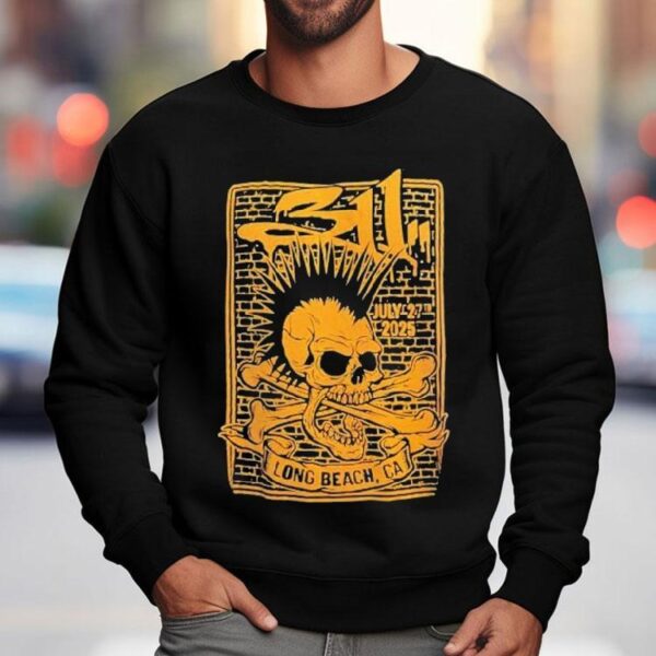 311 Vans Warped Tour 2025 Event In Long Beach California On July 27 Skull Shirt