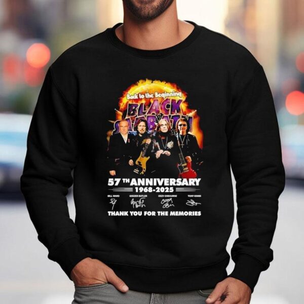 Back To The Beginning Black Sabbath 57th Anniversary 1968 2025 Thank You For The Memories Signatures Shirt