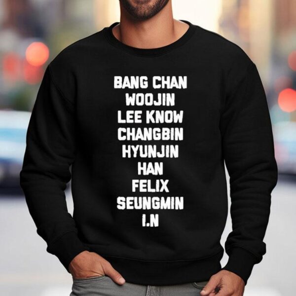 Bang Chan Woojin Lee Know Changbin Hyunjin Han Felix Seungmin I.n Shirt