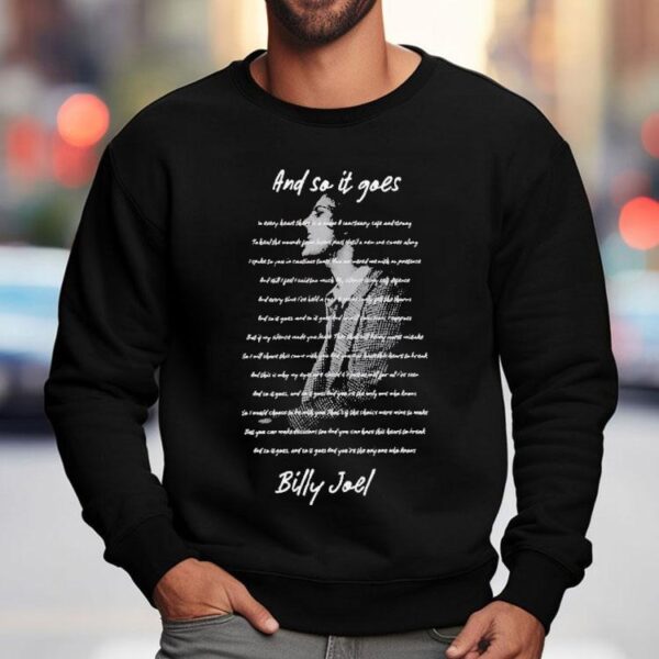 Billy Joel And So It Goes Lyrics Shirt