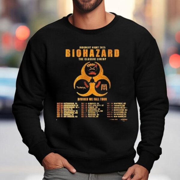Biohazard X Onyx Divided We Fall Tour 2025 Dates Featuring The Classic Lineup In 30 Us Cities With Radioactive Logo Shirt