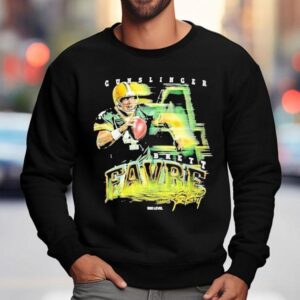 Brett Favre Green Bay Packers Grunge Wh Sweatshirt