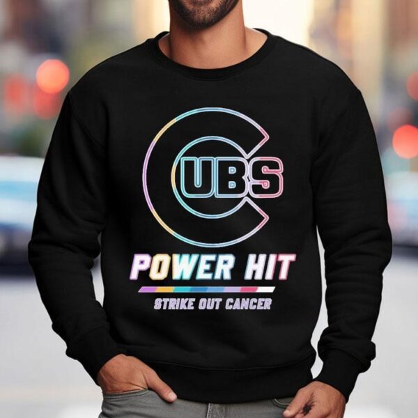 Chicago Cubs Power Hit Strike Out Cancer Shirt