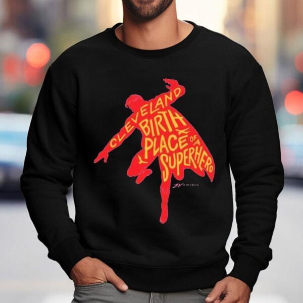 Cleveland Birthplace Of A Superhero Silhouette Shirt