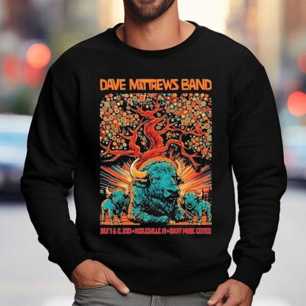 Dave Matthews Band Tour Noblesville, Indiana July 11 12 2025 Buffalo Shirt