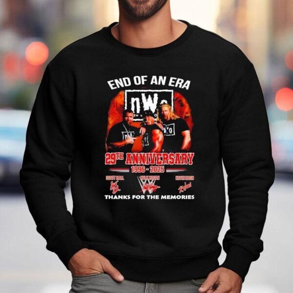 End Of An Era Nwo 29th Anniversary 1996-2025 Thanks For The Memories Signatures Shirt