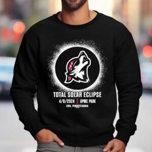 Erie Seawolves Total Solar Eclipse Howl At The Eclipse Upmc Park Milb Sweatshirt