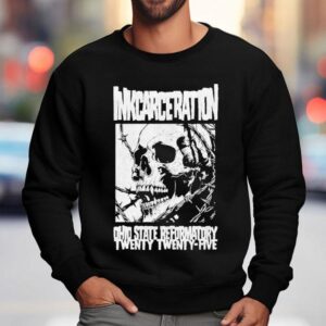 Inkcarceration Festival Barbed Skull Mineral For Mansfield Ohio On July Th Th Americas Rock And Metal Tattoo Sweatshirt