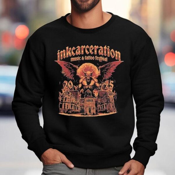 Inkcarceration Looming Gargoyle For Mansfield Ohio On July 18th-20th Americas Rock And Metal Tattoo Festival 2025 Shirt