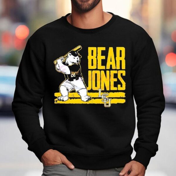 Jared Jones Bear Lsu Baseball Mascot Shirt