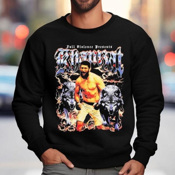 Khamzat Chimaev Born In War Full Violence Wolfs Shirt