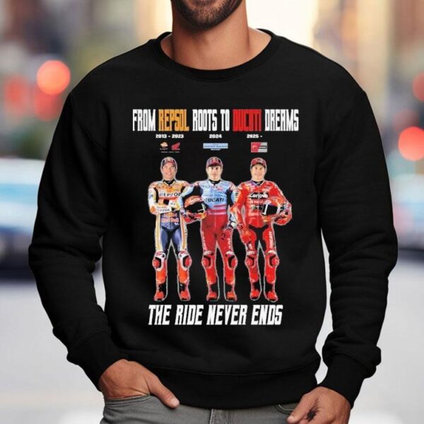 Marc Mrquez From Repsol Roots To Ducati Dreams The Ride Never Ends 2013 2023 2024 2025 Shirt