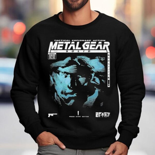Metal Gear Solid 4 Guns Of The Patriots Tactical Espionage Action Press Start Button Shirt