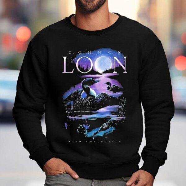 Moonlit Common Loon Bird Collective Shirt