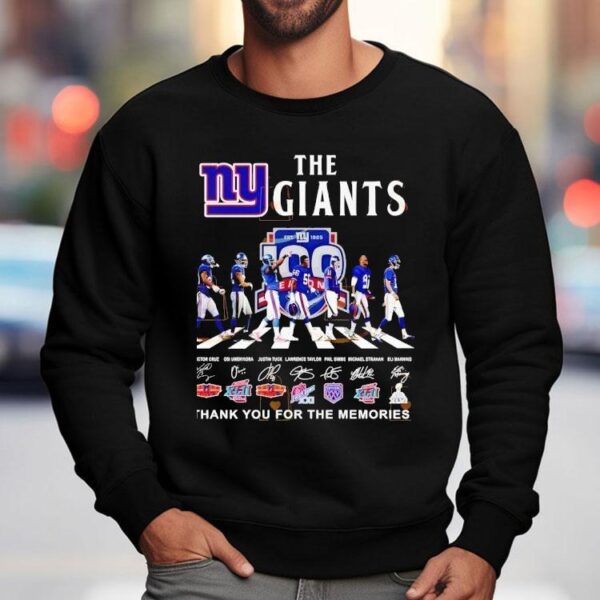 New York Giants Signatures Thank You For The Memories Shirt