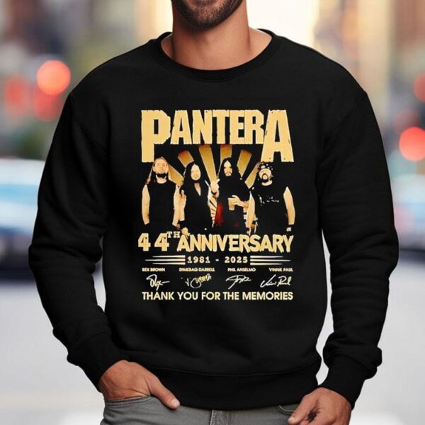 Pantera 44th Anniversary 1981-2025 Signatures Thank You For The Memories Shirt
