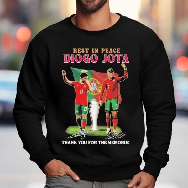 Rest In Peace Diogo Jota And Cristiano Ronaldo Thank You For The Memories Portugal Signatures Shirt
