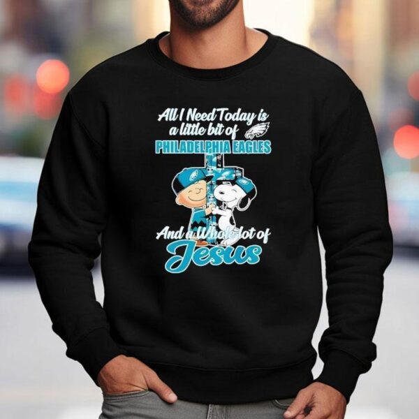 Snoopy And Charlie Brown All I Need Is Today Philadelphia Eagles Shirt