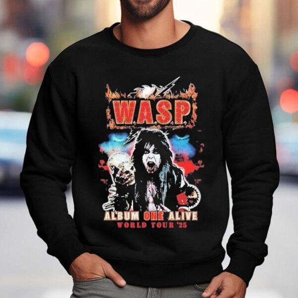 Wasp Album One Alive Blackie World Tour 2025 Shirt