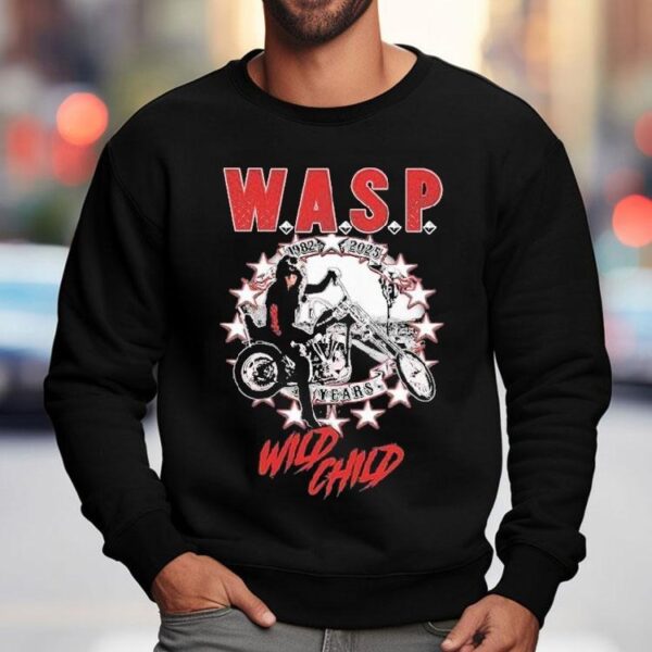 Wasp Wild Child World Tour 2025 1982 43 Years Motor Shirt
