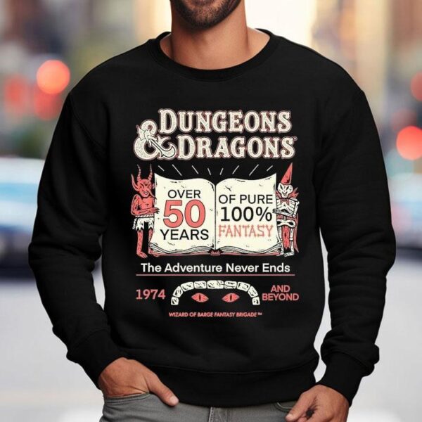 Wizard Of Barge Dungeons And Dragons 50 Years Of Fantasy The Adventure Never Ends 1974 And Beyond Shirt