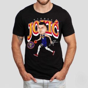 Nikola Jokic Denver Nuggets Basketball Cartoon Signature Shirt