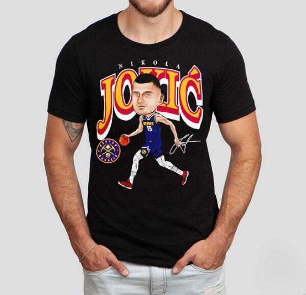 Nikola Jokic Denver Nuggets Basketball Cartoon Signature Shirt