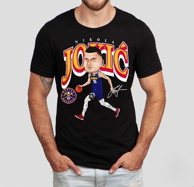 Nikola Jokic Denver Nuggets Basketball Cartoon Signature Shirt 4 Nikola Jokic Denver Nuggets Basketball Cartoon Signature Tshirt