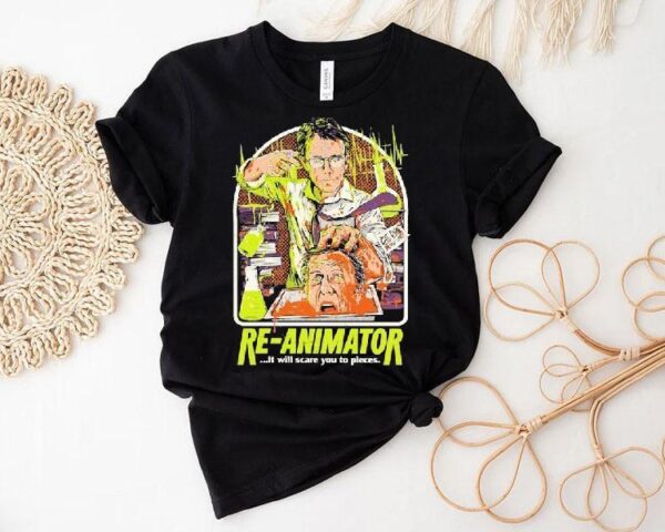 Re-animator Talking Head It Will Scare You To Pieces Shirt