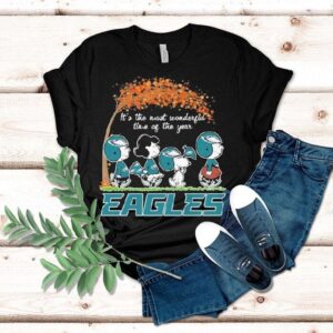 Snoopy The Peanuts X Philadelphia Eagles Philly It S The Most Wonderful Time Of The Year Tshirt