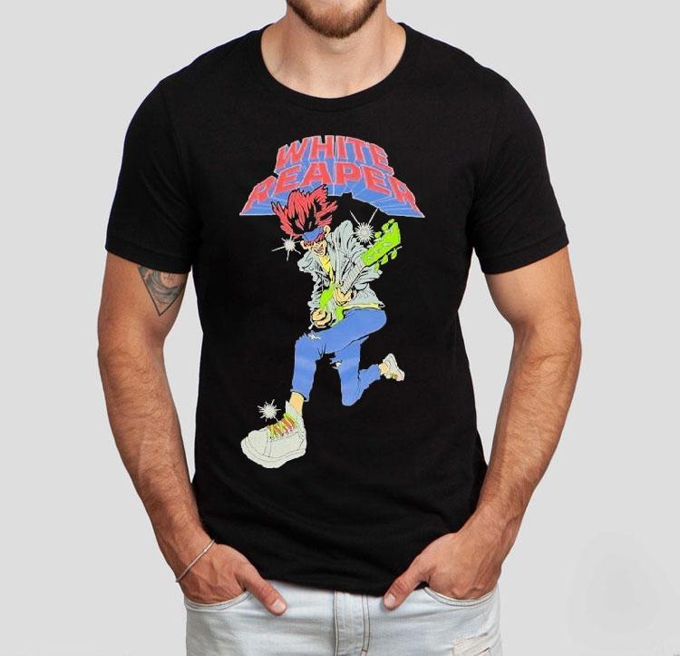 White Reaper Shred Guitar Shirt 4 White Reaper Shred Guitar Tshirt