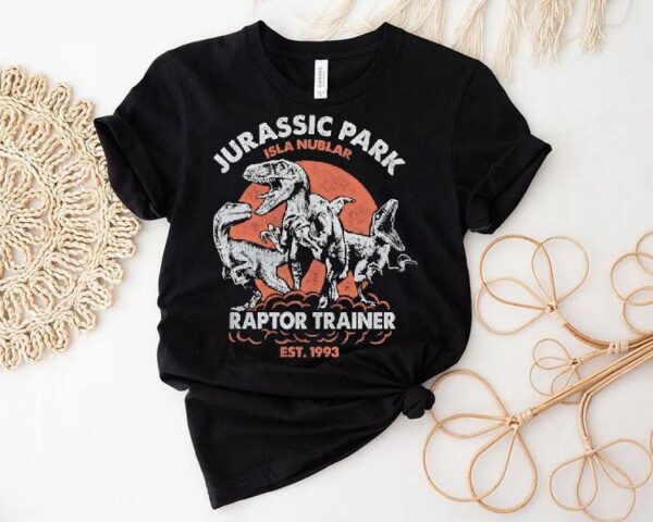 Jurassic Park Isla Nublar Raptor Trainer Est 1993 Vintage Shirt