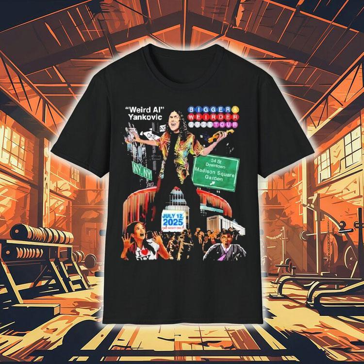 Weird Ai Yankovic Madison Square Garden Bigger Weirder 2025 Tour Shirt Weird Ai Yankovic Madison Square Garden Bigger Weirder 2025 Tour Shirt